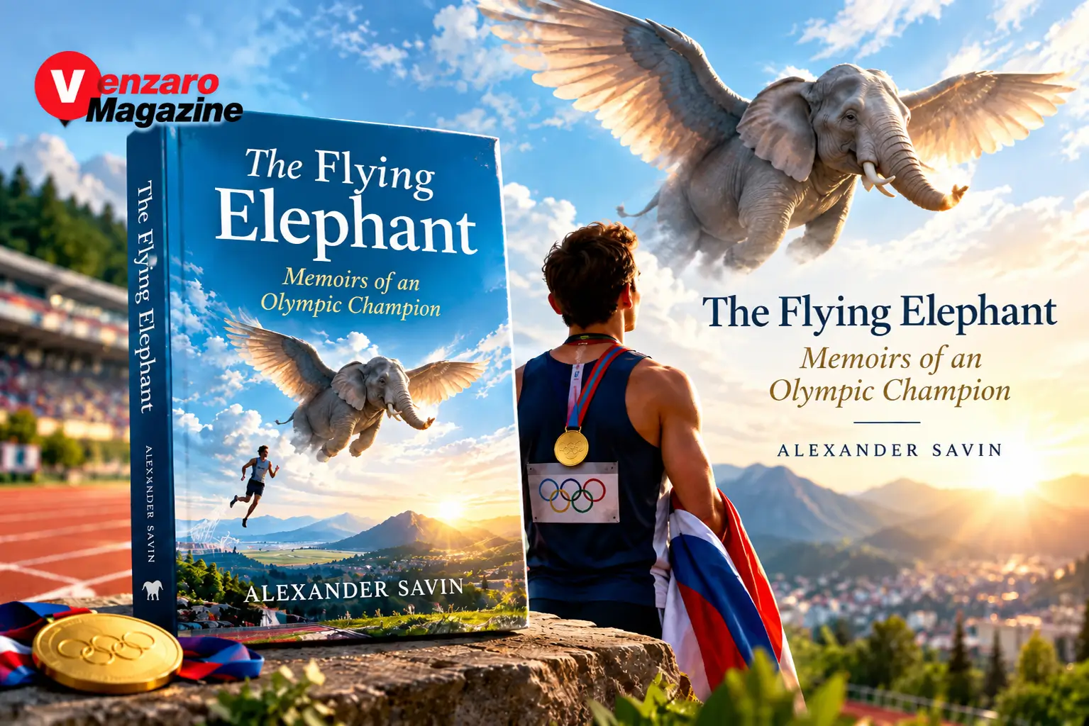 The Flying Elephant: Memoirs of an Olympic Champion by Alexander Savin, a book about Soviet volleyball and Olympic history.