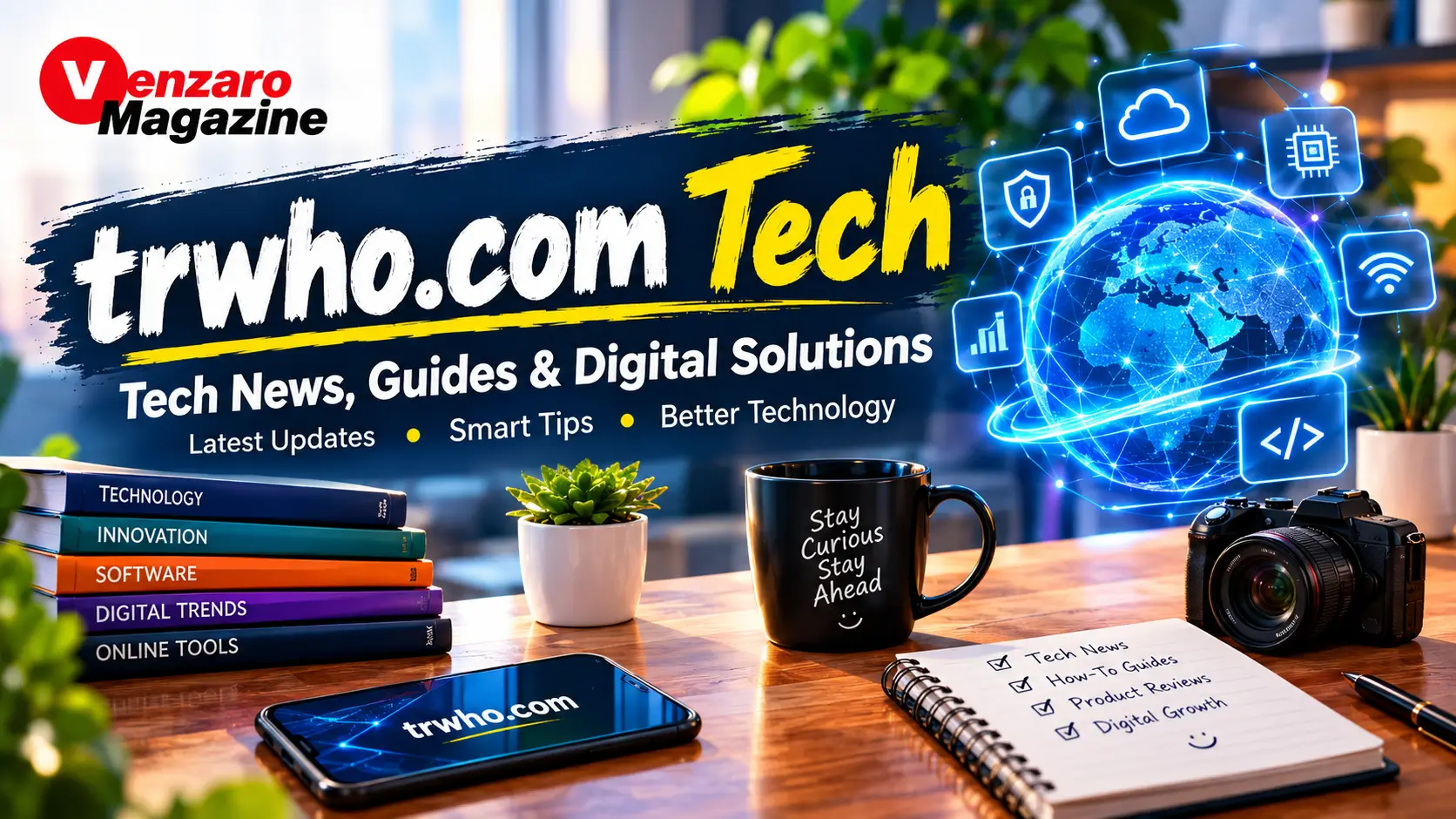 trwho.com Tech website featuring technology guides, software topics, hardware, and digital security information.