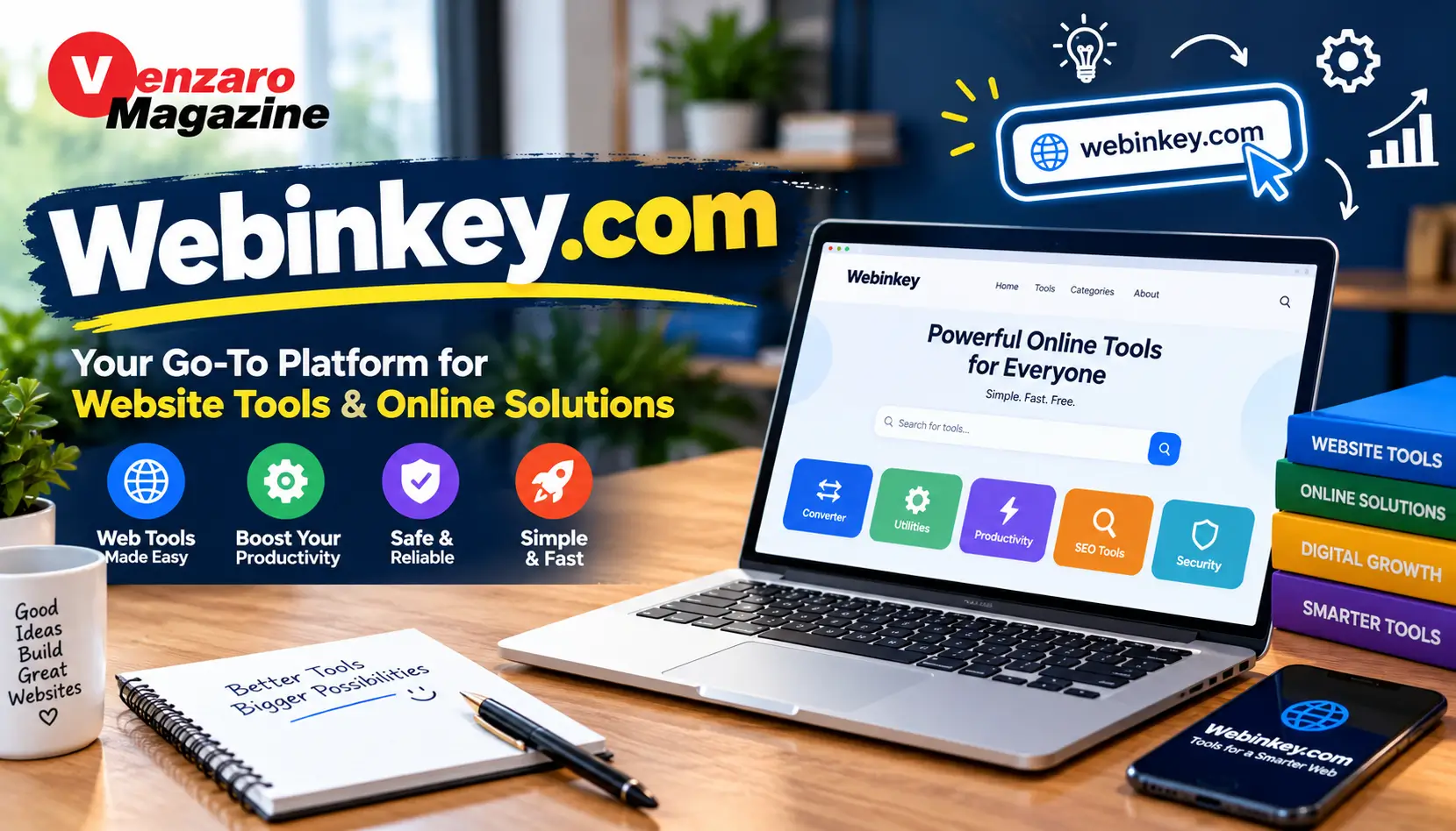 Webinkey.com digital information website featuring technology, online trends, and web-related articles